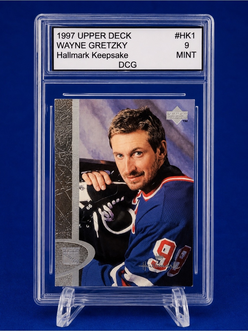 1997 Upper Deck Hallmark Keepsake Wayne Gretzky Card New York Rangers